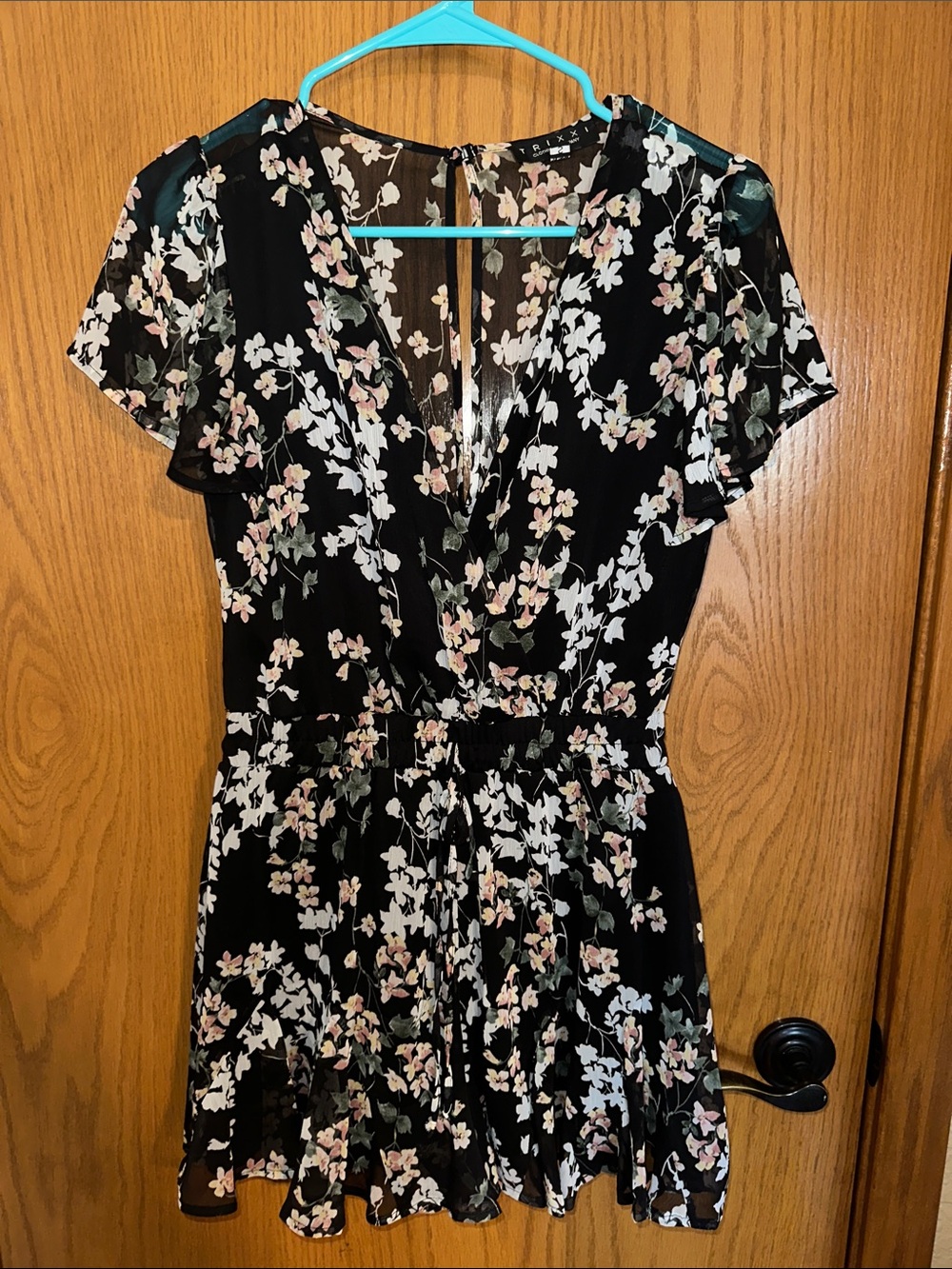 Black Floral Romper